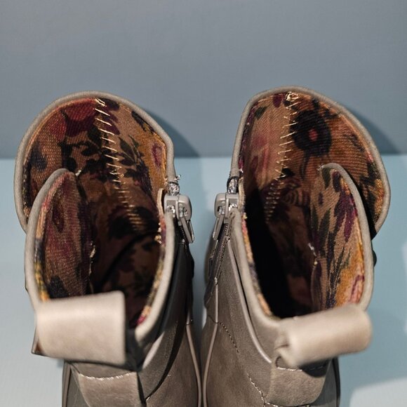 Korks By Kork Ease Shyla Ankle Boot Womens 9 Taupe Block Heel Buckle Strap NEW - Picture 11 of 15